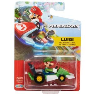NWT Jakks Pacific Super Mario Kart Racers Wave 5 Luigi Toy Car/Collectible